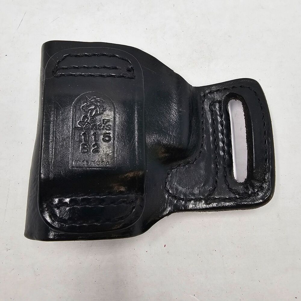 DeSantis Gunhide Belt Slide Holster Black Leather OWB 115 02 Open Top